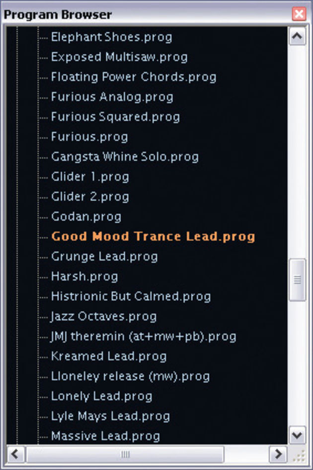 CMU99.rev_rapture.patch.jpg Rapture's 500-odd preset patches reveal no shortage of possibilities